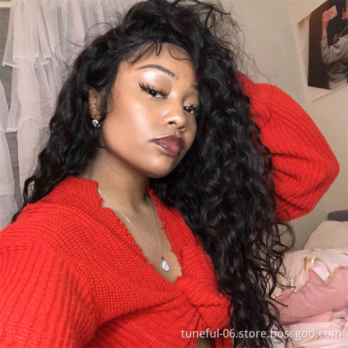 Wholesale Deep Wave HD Full Lace Wigs Human Hair Lace Front Brazilian Virgin Hair 360 Lace Front Wigs for Black Women